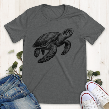 Deep heather Sea Turtle graphic tee by Thistle and Brass