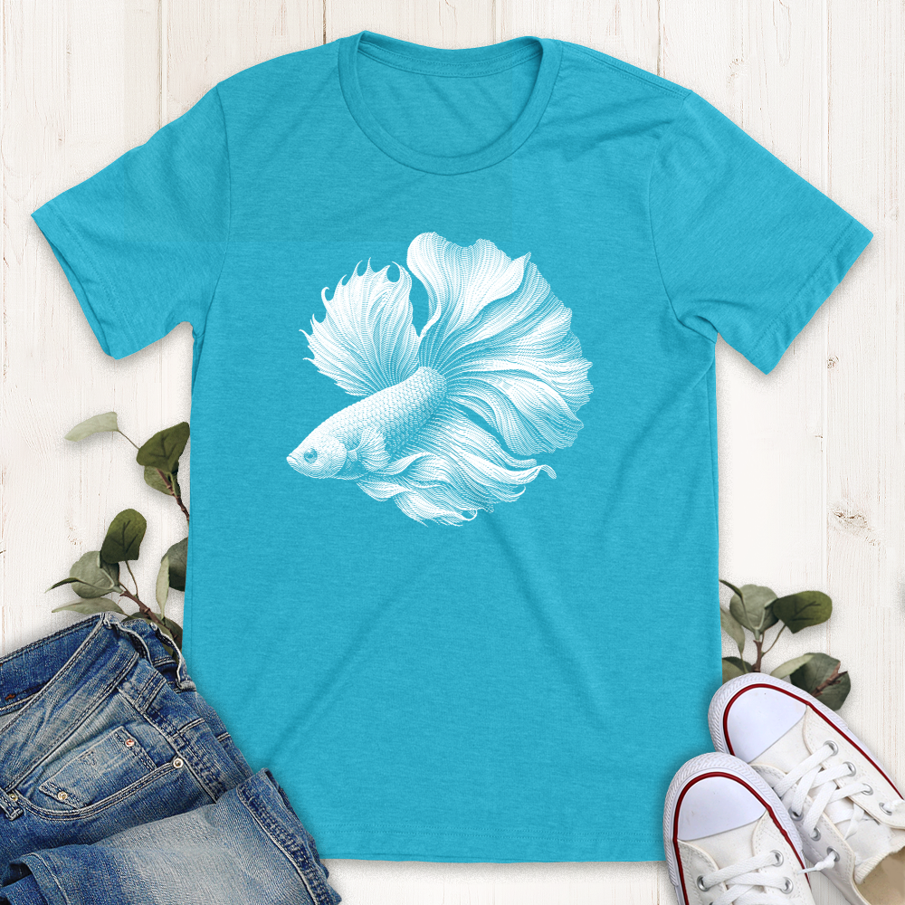 Heather Aqua Beta Fish t-shirt from Thistle and Brass