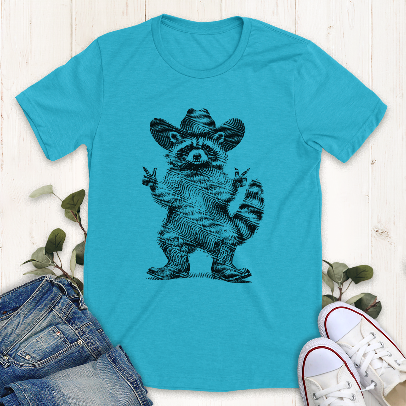 Cowboy Racoon T-Shirt