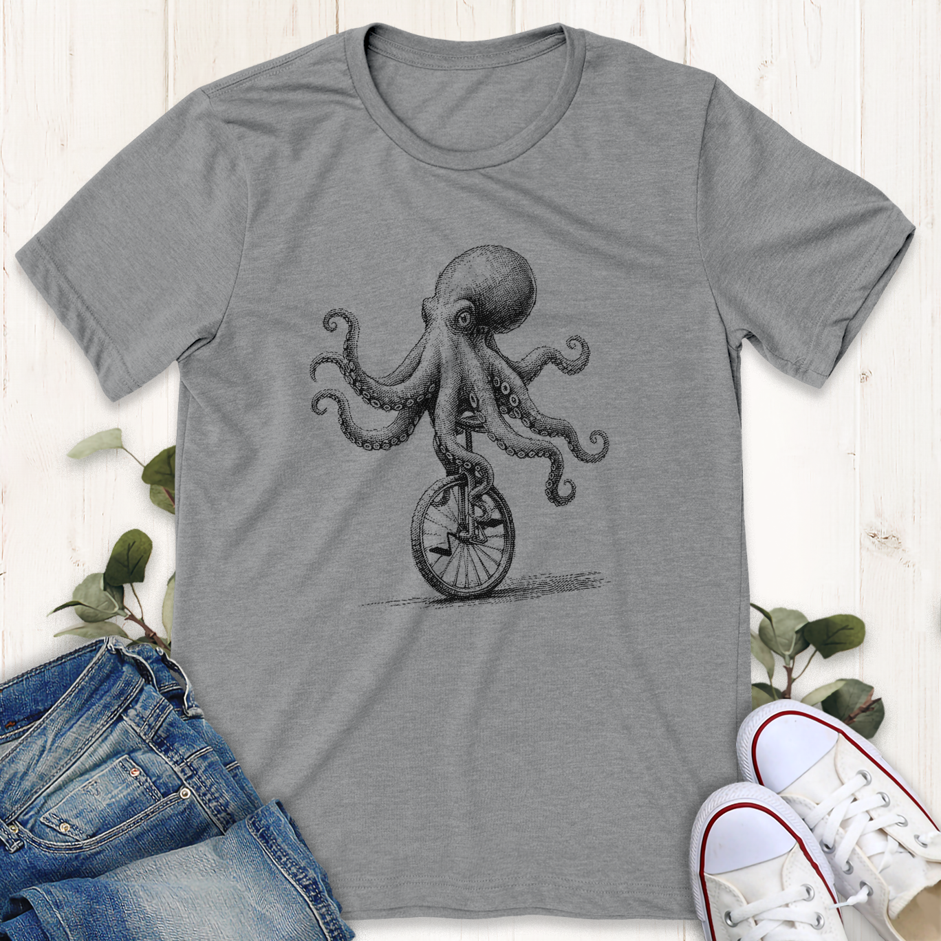 Octopus Unicycle T-Shirt