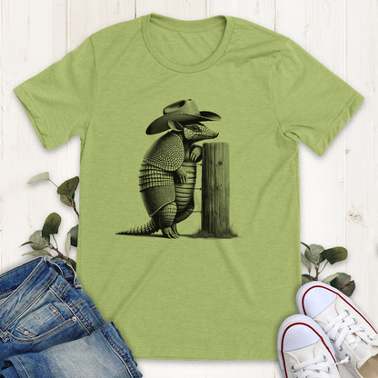 Heather green western armadillo graphic t-shirt by Thistle and Brass