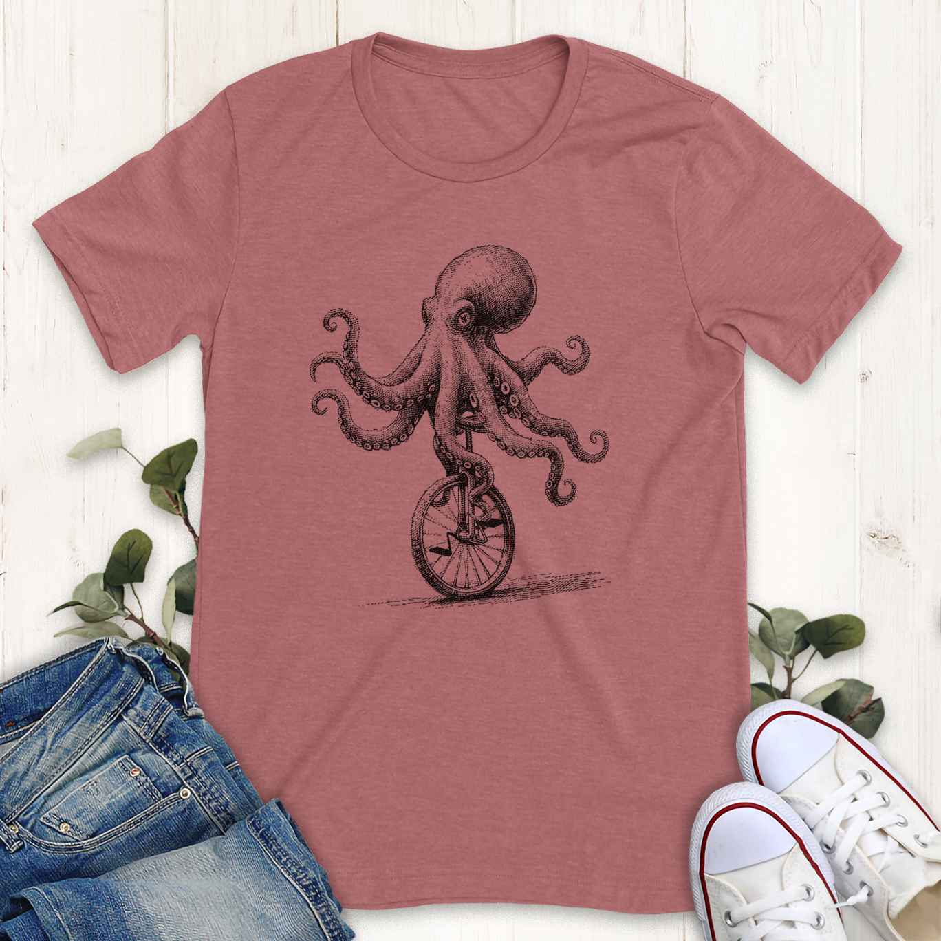 Octopus Unicycle T-Shirt