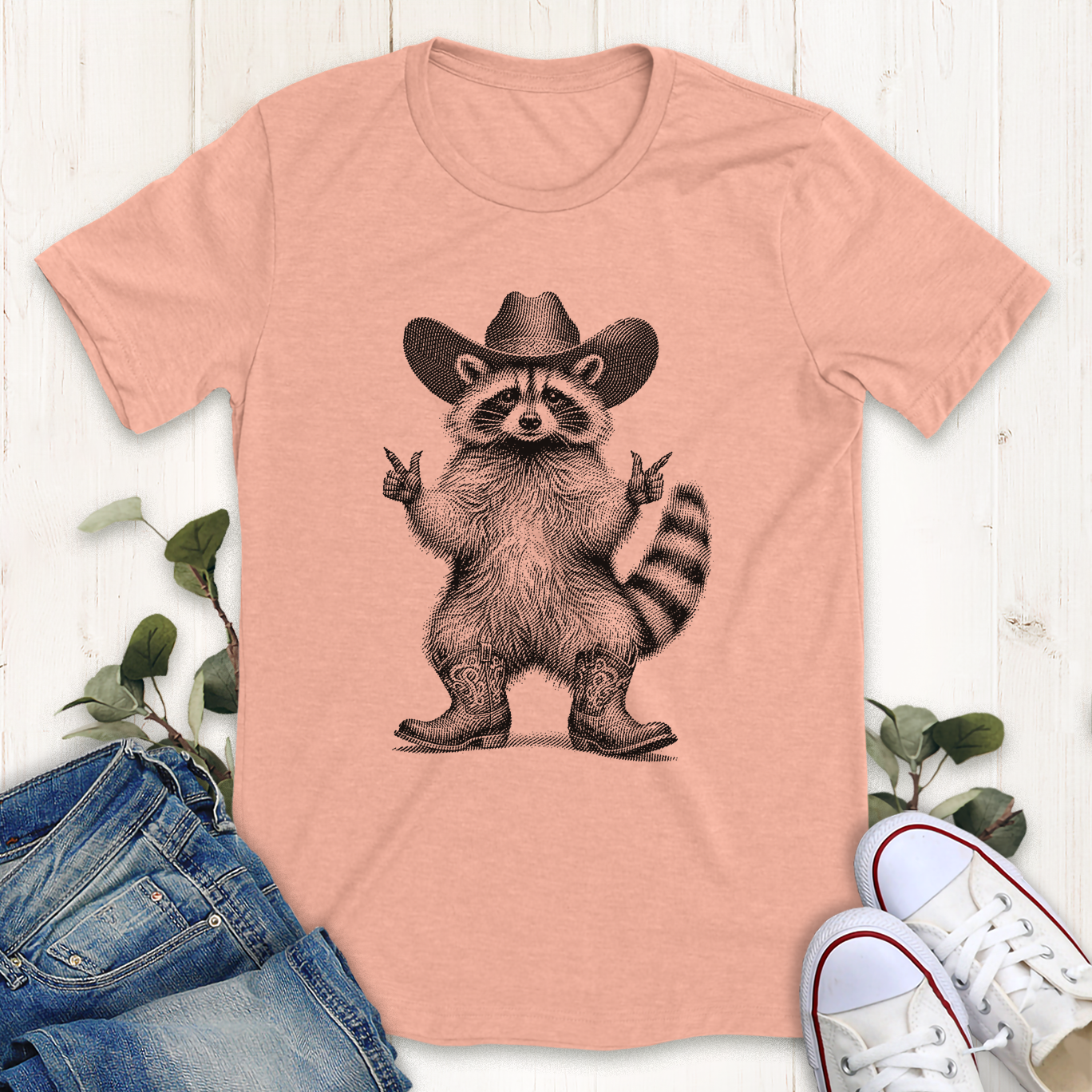 Cowboy Racoon T-Shirt