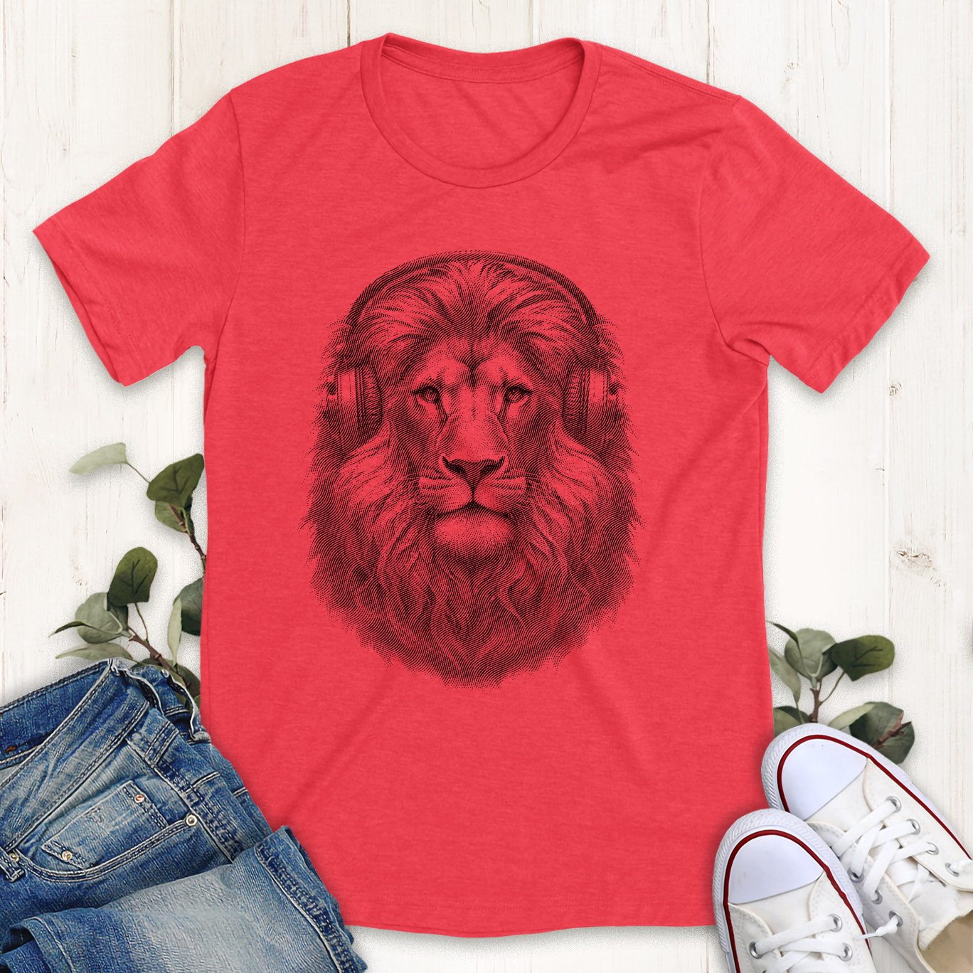 Lion Headphones T-Shirt