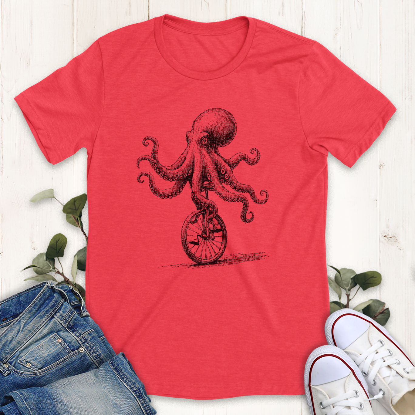 Octopus Unicycle T-Shirt