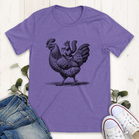 Heather team purple chicken wrangler graphic t-shirt by Thistle and Brass