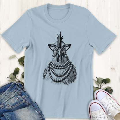 Baby Blue Fancy Chick graphic t-shirt by Thistle and Brass