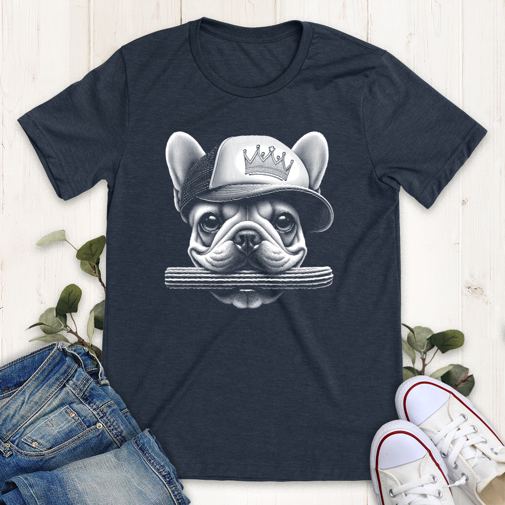 heather navy churro frenchie French bull dog t-shirt from Thistle and Brass