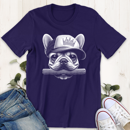 Team purple churro frenchie French bull dog t-shirt from Thistle and Brass