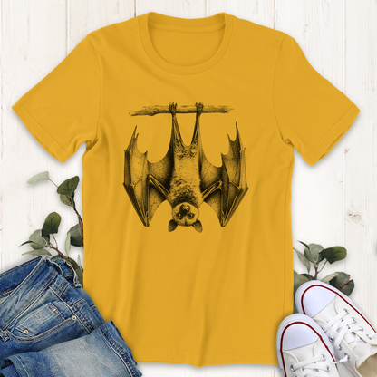 Gold Fruit bat graphic t-shirt by Thistle and Brass