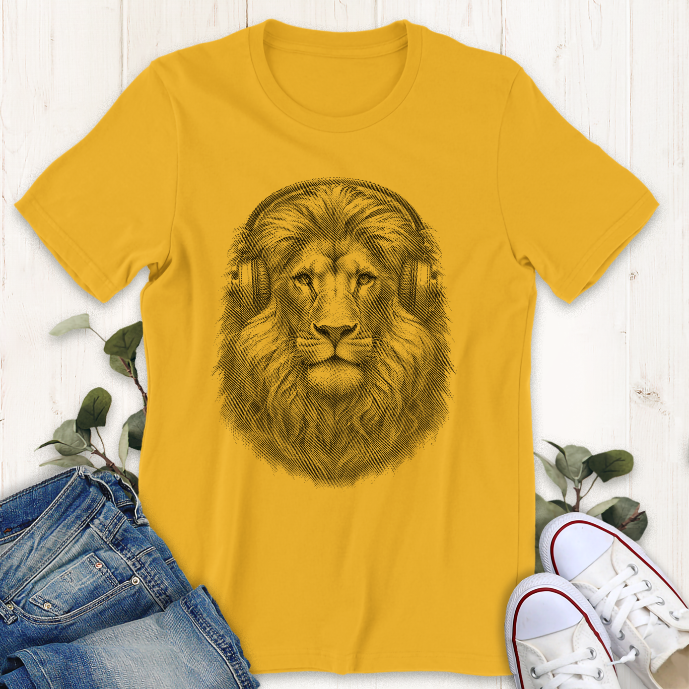 Lion Headphones T-Shirt