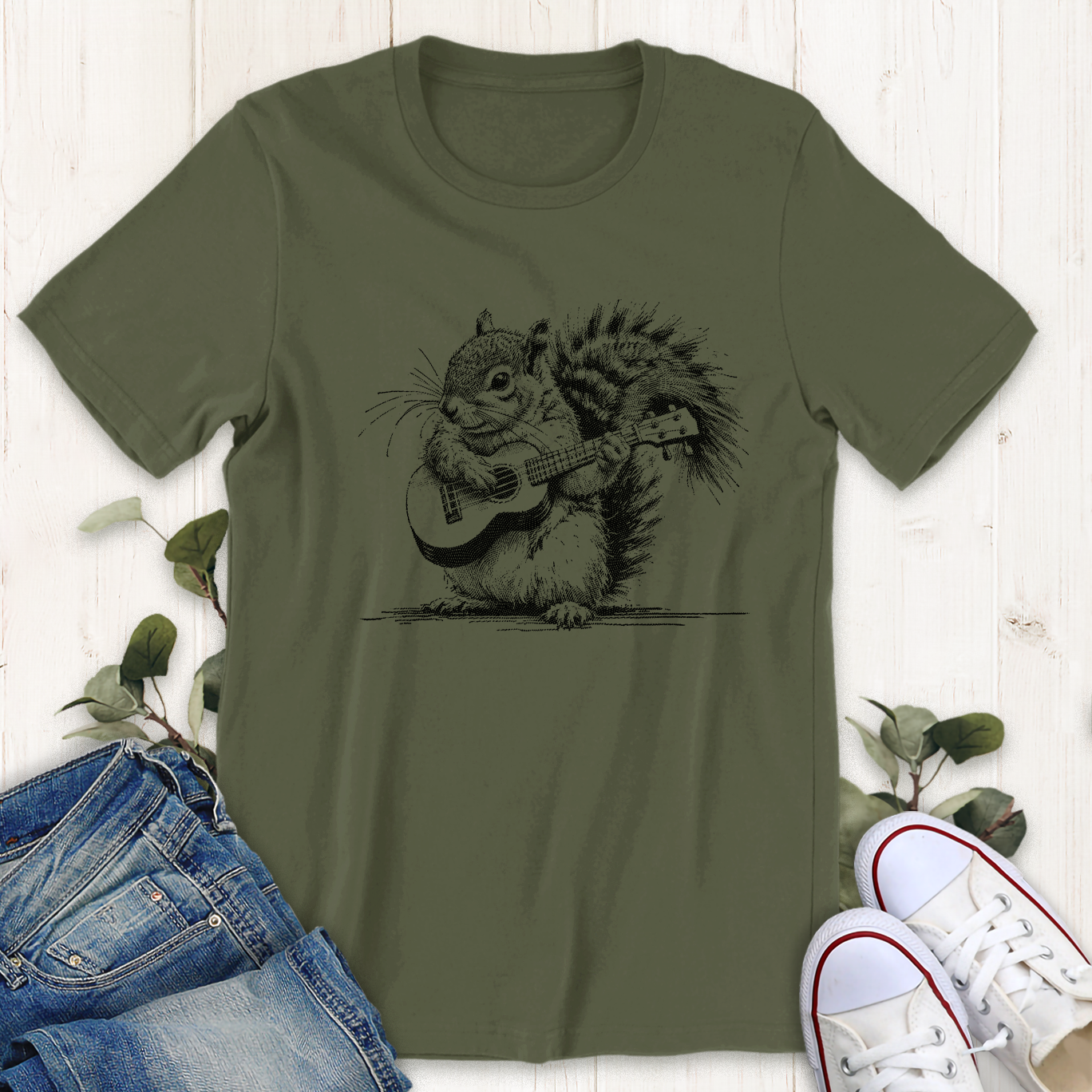 Squirrel Ukulele T-Shirt