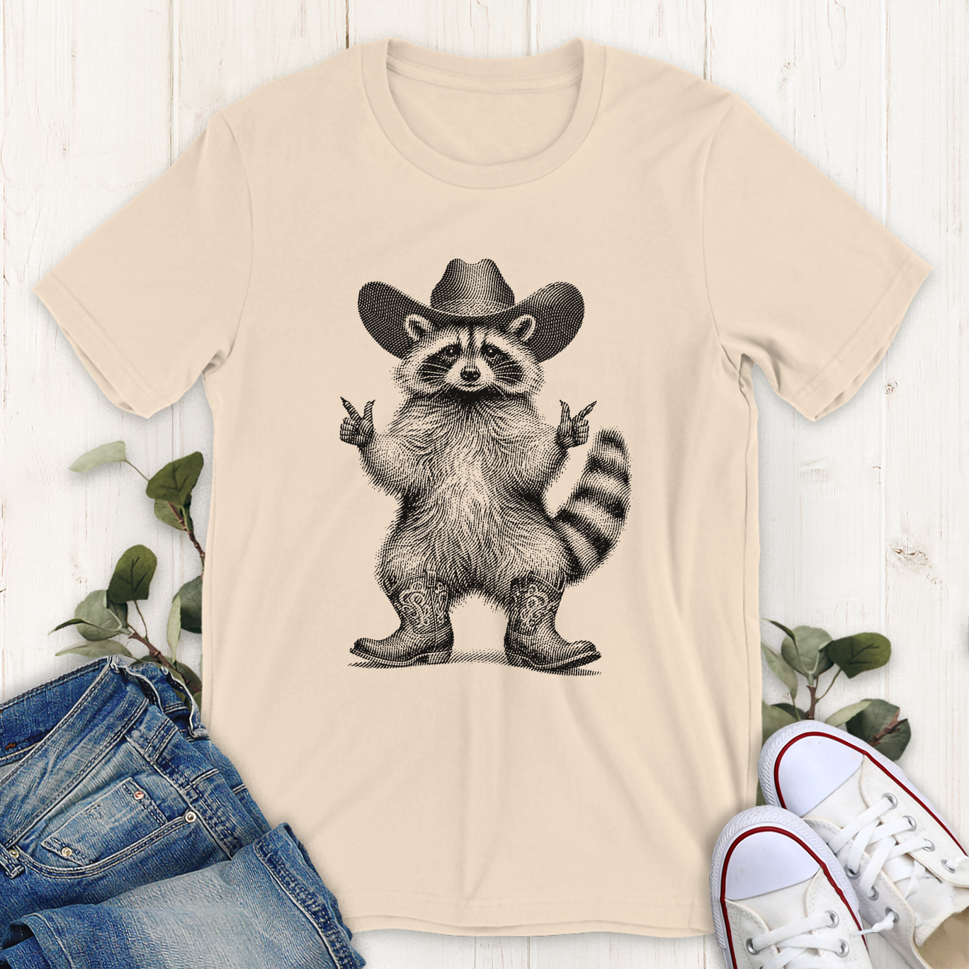 Cowboy Racoon T-Shirt