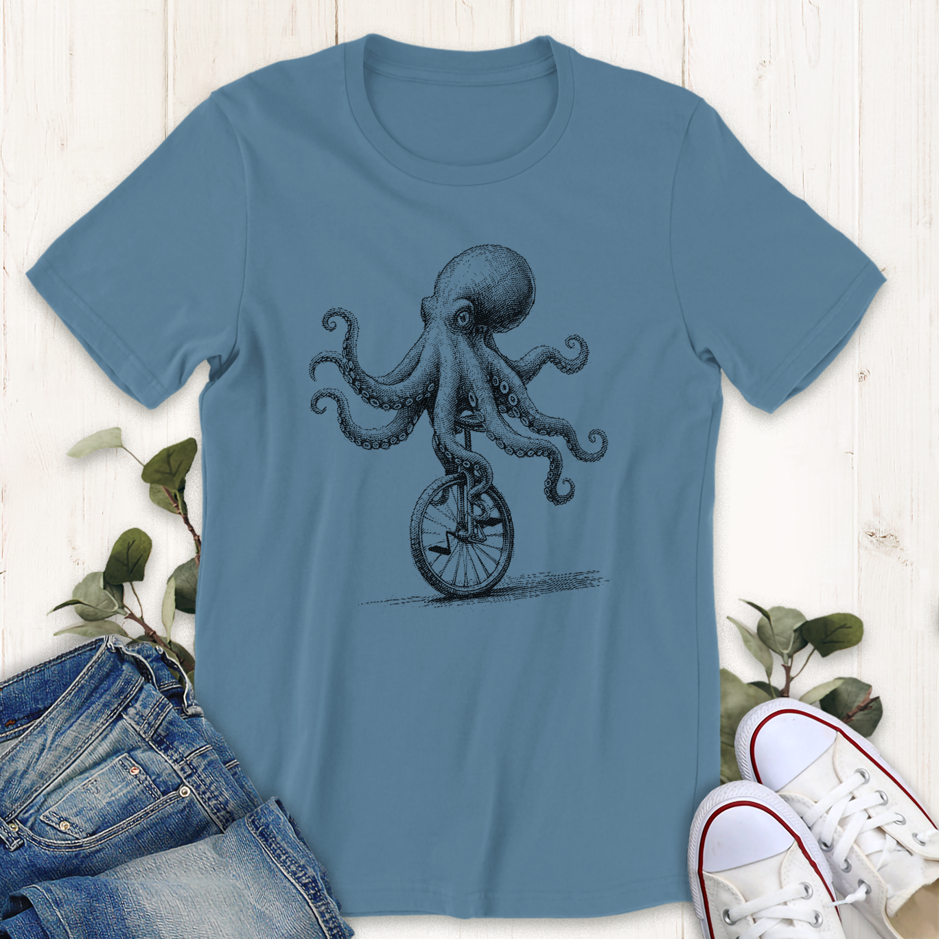 Octopus Unicycle T-Shirt